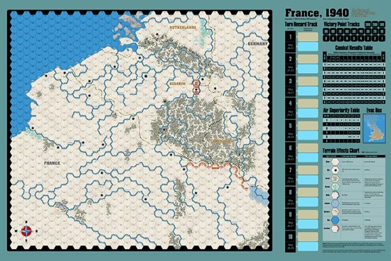 Picture of France 1940 Map by J. Cooper