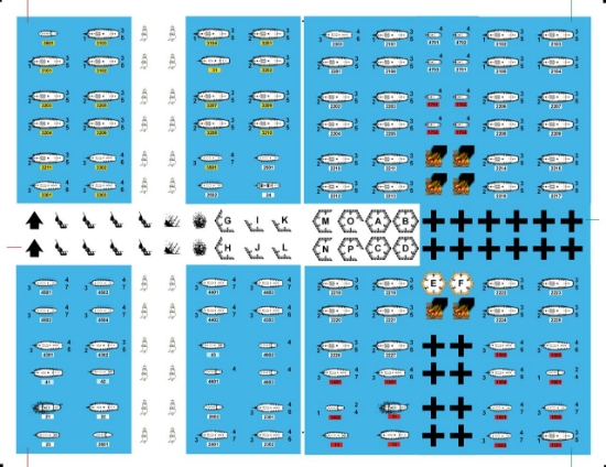 Picture of WSIM Wooden Ships Variant & Replacement Counters