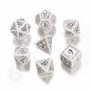 Picture of Elven white-black dice, Set of 7