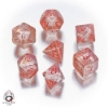 Picture of Elven transparent-red dice, Set of 7