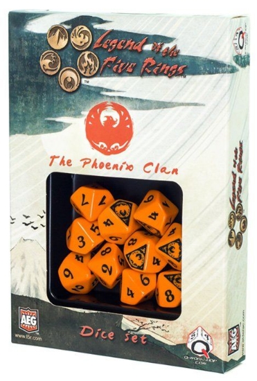 thumbnail image 2 of Legend Of The Five Rings (L5R) Dragon Clan Dice Set - 10 D10 Dice By Q-Workshop 2 of 6