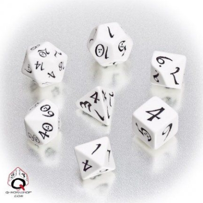 Picture of Classic White-black dice set, Set of 7