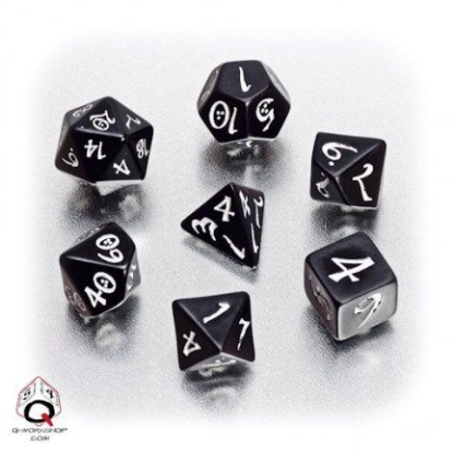 Picture of Classic Black-White dice set, Set of 7