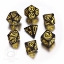 Picture of Dragons Black-yellow dice set, Set of 7