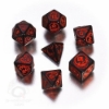 Picture of Dragons Black-red dice set, Set of 7
