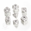 Picture of Runic White-black dice set, Set of 7