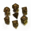 Picture of Runic Black-yellow Dice set, Set of 7