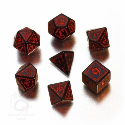 Picture of Runic Black-red dice set, Set of 7
