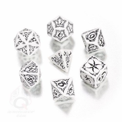 Picture of Tribal White-black dice set, Set of 7