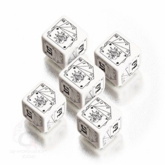 Picture of Savage Worlds Wild Dice white&black dice set, Set of 5 d6