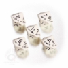 Picture of Japanese White-black Dice Set, set of 5 D10