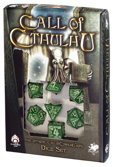 Picture of Call of Cthulhu Green-glow in the dark dice set, Set of 7