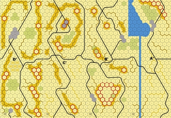 Picture of Imaginative Strategist Panzer Leader Desert Map Set A'B'C'D' 5/8 inch