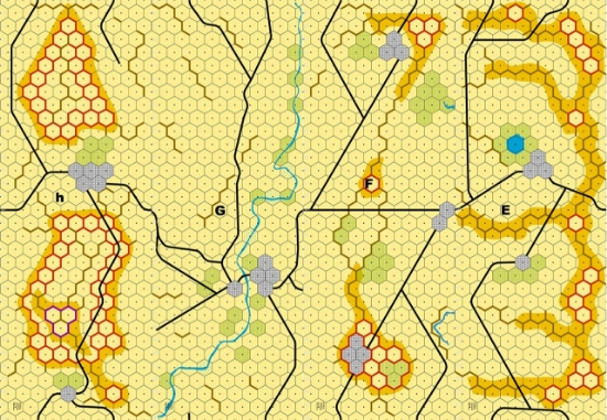 Picture of Imaginative Strategist Panzer Leader Desert Map Set EFGH 5/8 inch