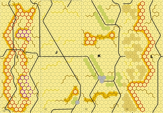 Picture of Imaginative Strategist Panzer Leader Desert Map Set IJKL 5/8 inch