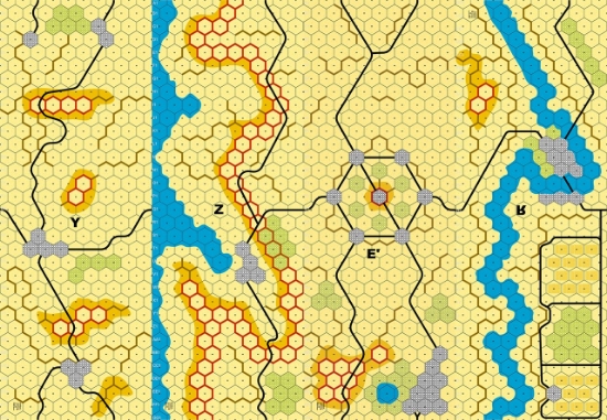 Picture of Imaginative Strategist Panzer Leader Desert Map Set YZE'R inverse 5/8 inch