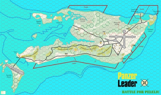 Picture of Panzer Leader Blitz Peleliu Map 5/8 inch