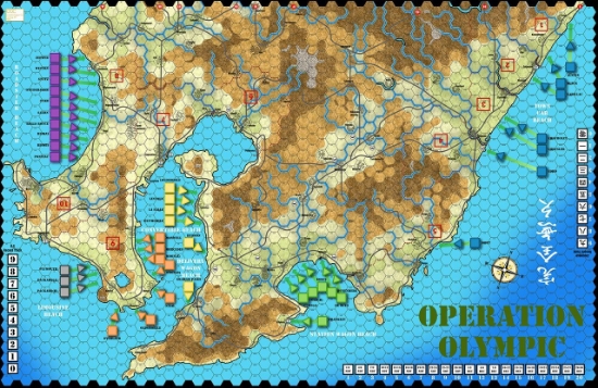 Picture of Ketsu-Go / Olympic Map for 5/8in counters