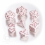 Picture of Japanese white and red dice set, Set of 7