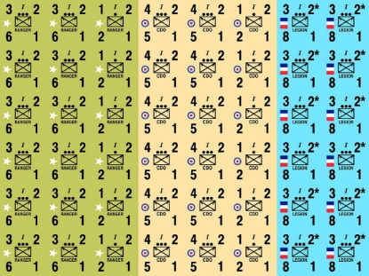 Picture of Panzer Leader Blitz Quarter Page of Special Forces Counters
