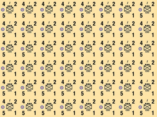Picture of Panzer Leader Blitz Quarter Page of British Commando Counters