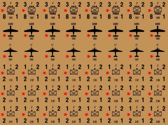 Picture of Panzer Leader Blitz Quarter Page of Soviet Paratrooper Counters