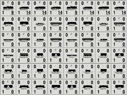 Picture of Panzer Leader Blitz Quarter Page of German Train Counters