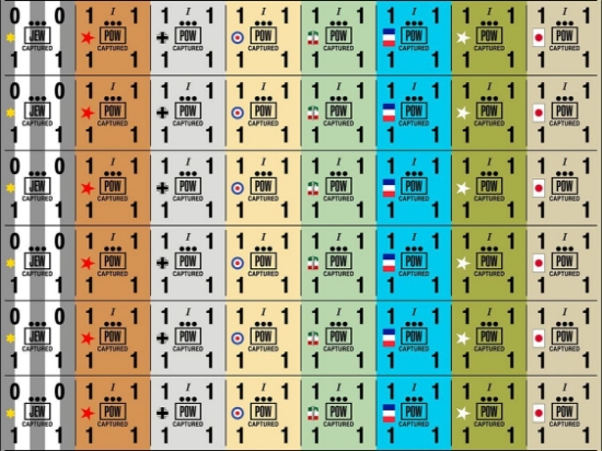 Picture of Panzer Leader Blitz Quarter Page of POW Counters
