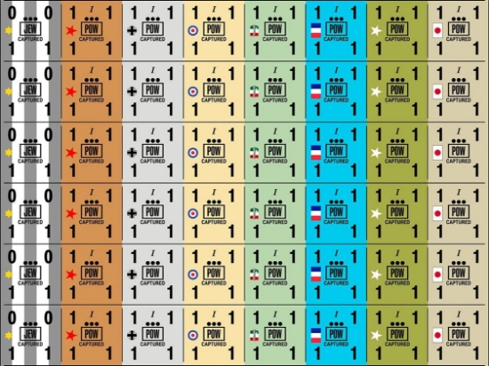 Picture of Panzer Leader Blitz Quarter Page of POW Counters