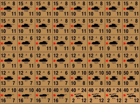 Picture of Panzer Leader Blitz Quarter Page of Soviet Steam Roller Counters