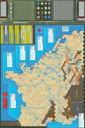 Picture of D-Day Map by J. Cooper - Large