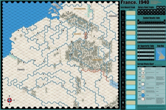 Picture of France 1940 Map by J. Cooper - Large