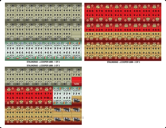 Picture of Stalingrad Replacement Counters - Large 5/8ths -By J. Cooper