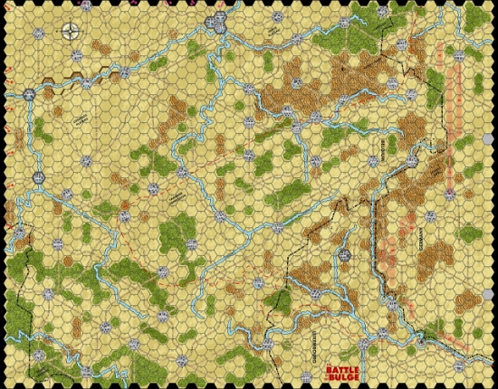 Picture of Battle of the Bulge 81 Summer 1/2 Inch Counter Map - UPDATED 7/2022