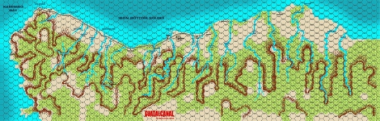 Picture of Guadalcanal Game Map - New Artwork  for 5/8 counters