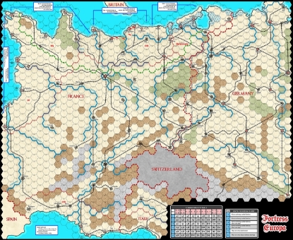 Picture of Fortress Europa map for 5/8 inch counters