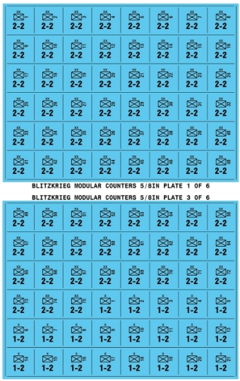 Picture of Blitzkrieg Modular Counters 5/8in - by the sheet/color