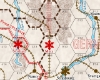 Picture of Guns of August map 1 inch hexes GoA