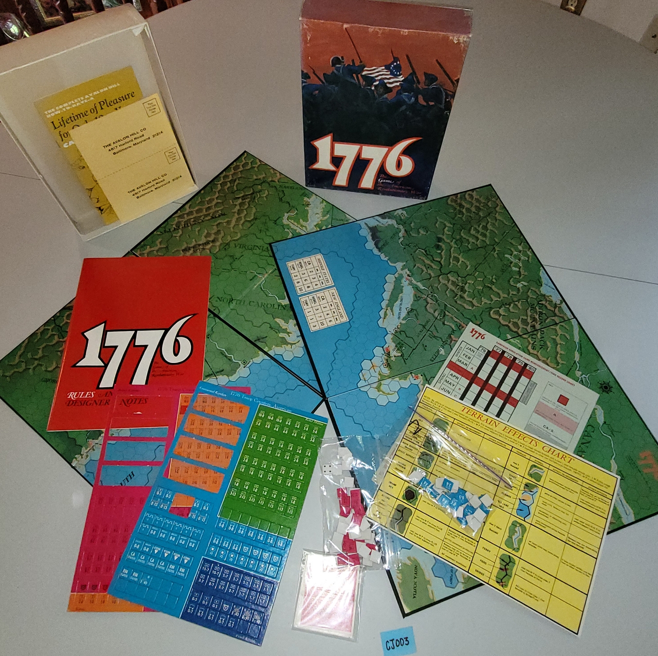 Camelot Games. 1776 used board game