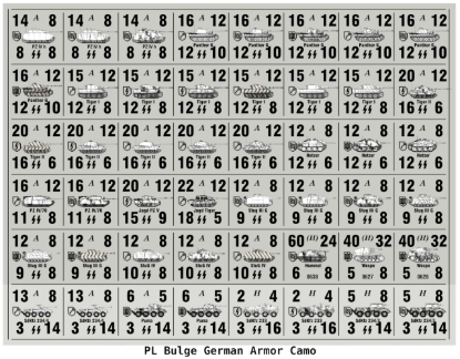 Picture of Panzer Leader Blitz Quarter Page of CAMO German Bulge Armor