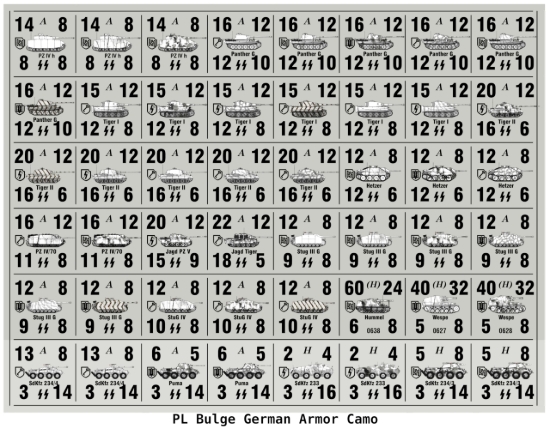 Picture of Panzer Leader Blitz Quarter Page of CAMO German Bulge Armor